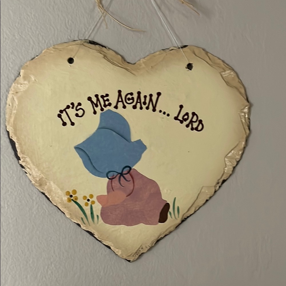 Slate 8x6 heart wall decor